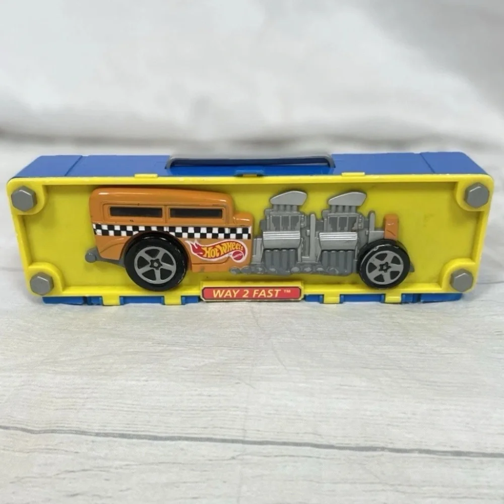Vintage 1998 Hot Wheels'Way 2 Fast' 6 Car Case Mattel Classic Y2K collectible‎
